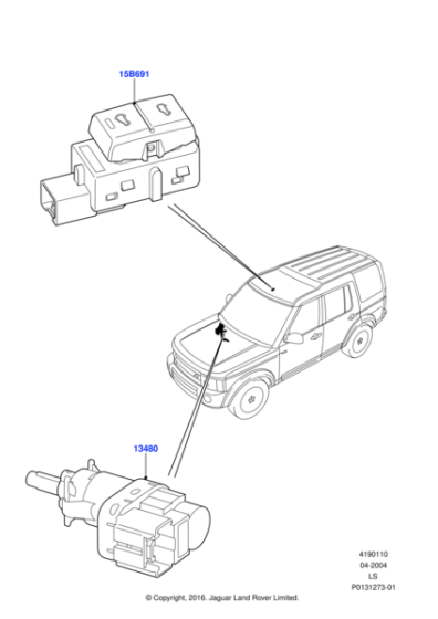 XKB500110 - Land Rover Switch - Stop Light