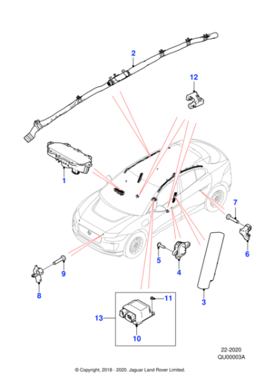 T4K11935 - Jaguar Passenger airbag module
