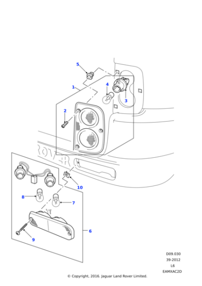 XBP100190 - Land Rover Holder - Bulb