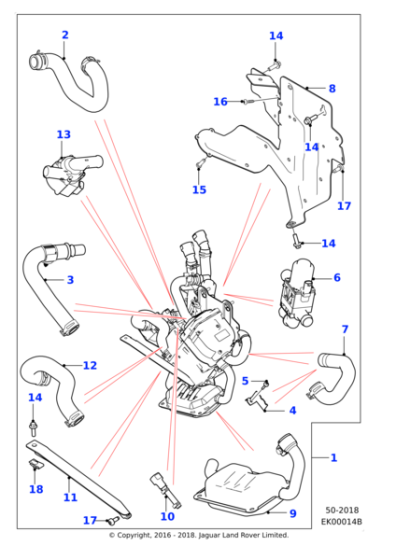 T4N25054 - Jaguar Auxiliary heater assembly