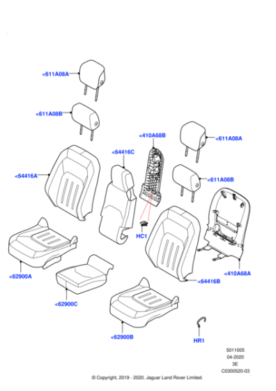 LR134613 - Land Rover Head Rest