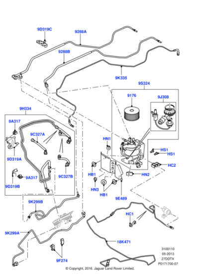 WJP502050 - Land Rover TUBE - FUEL FEED