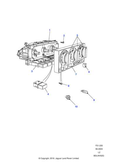 AWR7154 - Land Rover Control assembly heater