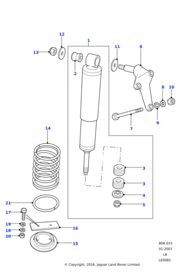 LR044347 - Land Rover Damper assembly rear