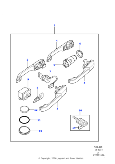 YWY500200 - Land Rover Receiver radio remote