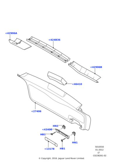 LR036389 - Land Rover Panel - Door Trim