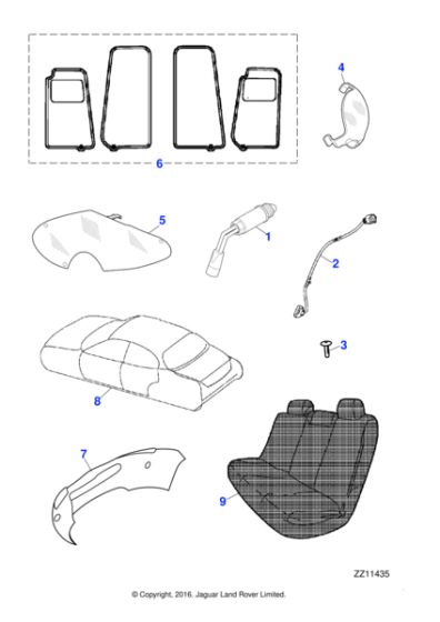 C2S4486 - Jaguar Headlamp cover