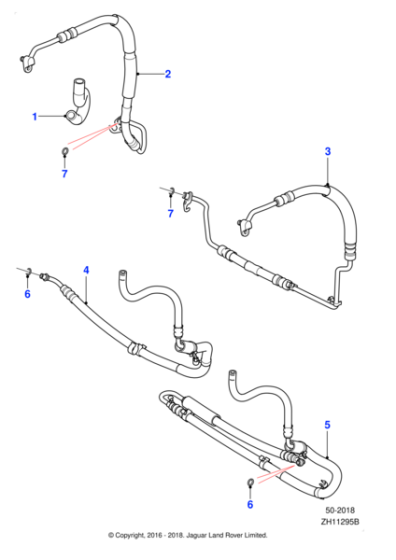 C2Z29542 - Jaguar Power steering hose