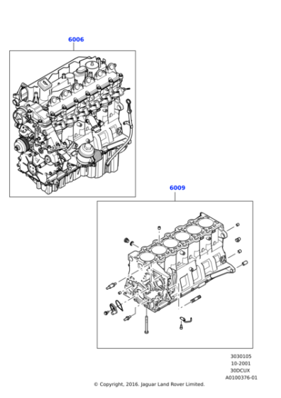 LR003606 - Land Rover Engine - Stripped