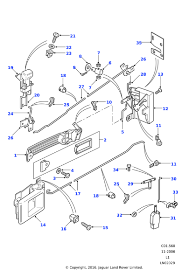 MWC1485 - Land Rover Link Door Latch