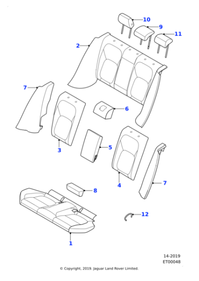 T4N25313QWX - Jaguar Squab cover