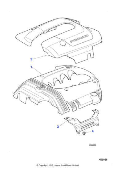XR857094 - Jaguar Engine cover