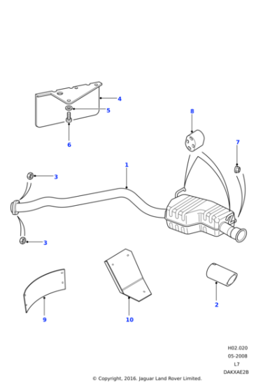 ESR3262 - Land Rover Heatshield-rear floor exhaust system