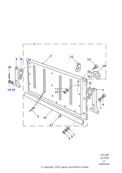 MUC8740 - Land Rover Hinge assembly-load/tail door