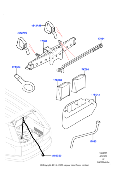 LR124638 - Land Rover KIT - SPARE WHEEL CARRIER