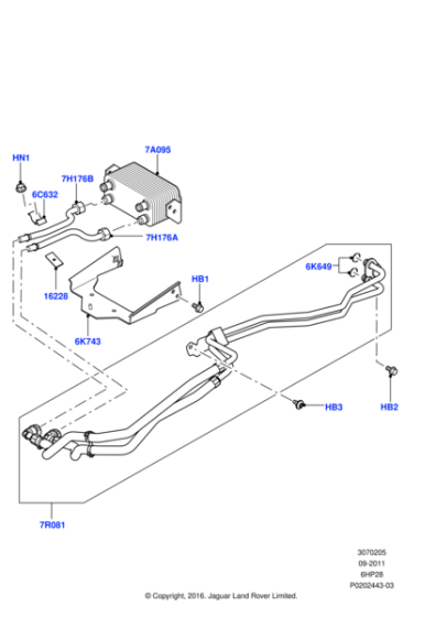 LR020013 - Land Rover Tube - Oil Cooler