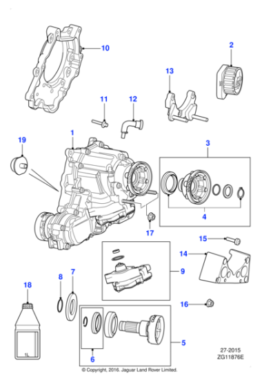 C2Z25586 - Jaguar Final drive and transfer case oil