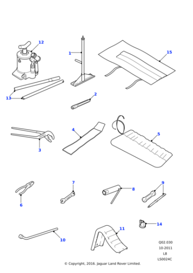KYH500250 - Land Rover Nut - Hex. - Wheel Chock