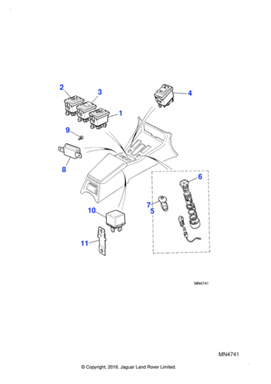 DAC7527 - Jaguar Window lift switch