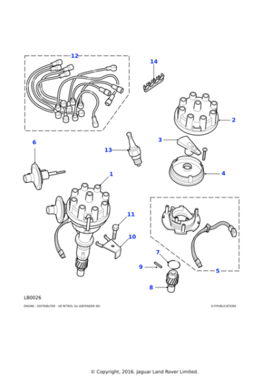 RTC5090 - Land Rover Plate-mounting distributor