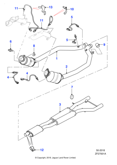 C2D39892 - Jaguar Heated oxygen sensor