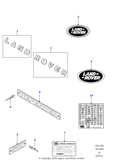 LR009790 - Land Rover Decal