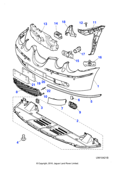 XR846178 - Jaguar Grille mesh