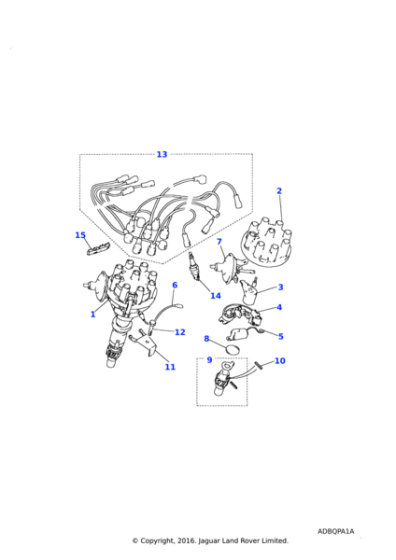 603672 - Land Rover Clip-spacer-high tension lead ignition
