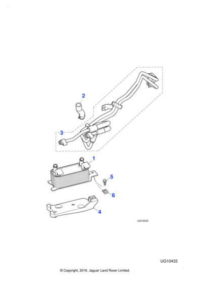 C2C30872 - Jaguar Oil cooler pipe