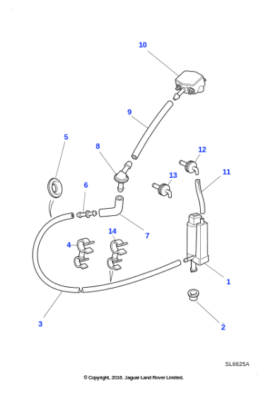 GJA8969AB - Jaguar Tube connector
