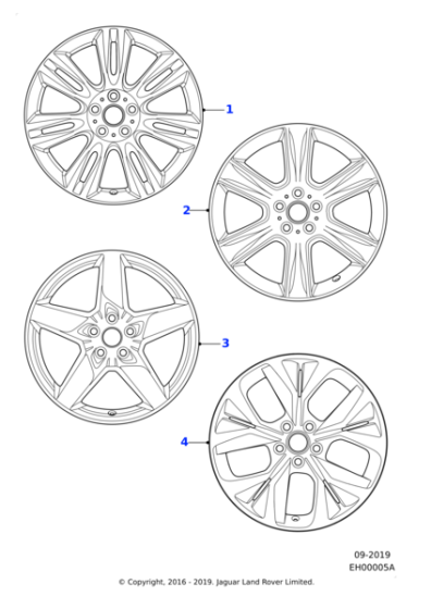 Alloy Wheel - 18" Style 7009, 7 split-spoke, Silver
