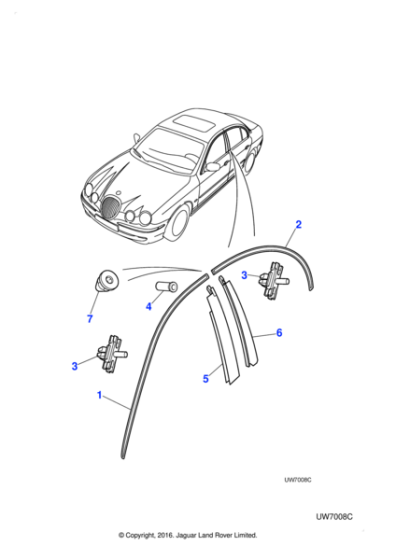 XR82182 - Jaguar Door moulding