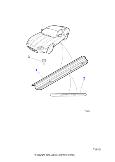 HXD6034BB - Jaguar Treadplate insert