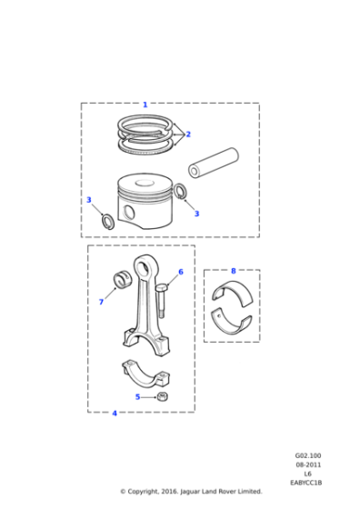 LFP101240L - Land Rover Kit-piston ring