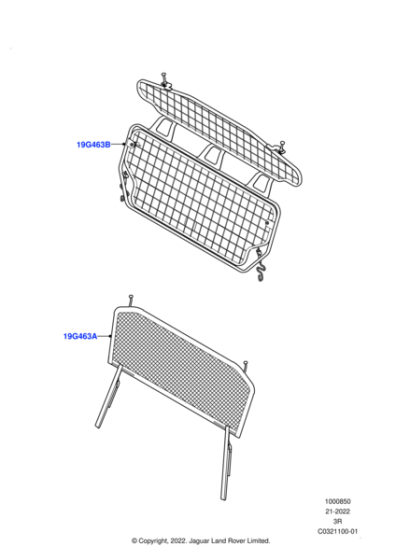 VPLXS0659 - Land Rover Loadspace Partition Net