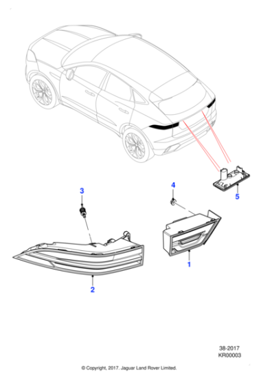J9C18640 - Jaguar Tail lamp