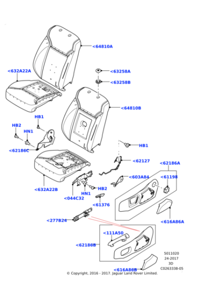 LR105268 - Land Rover Pad - Seat Back