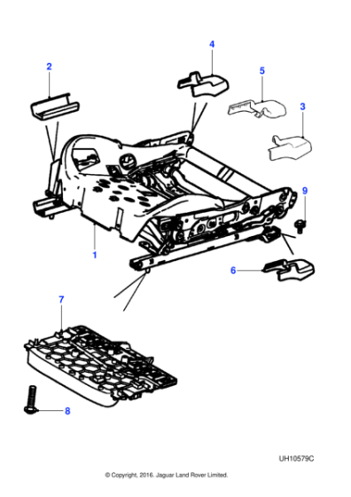 XR835594AEK - Jaguar Seat slide cover