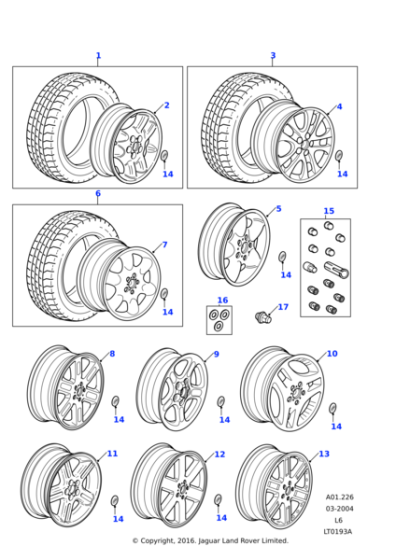 RRD100660 - Land Rover Nut - Wheel