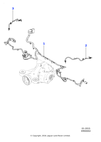 T2H11544 - Jaguar Rear axle harness