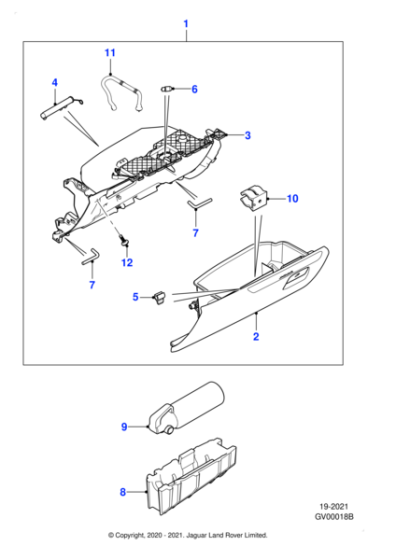 T4A12792AMT - Jaguar Glovebox