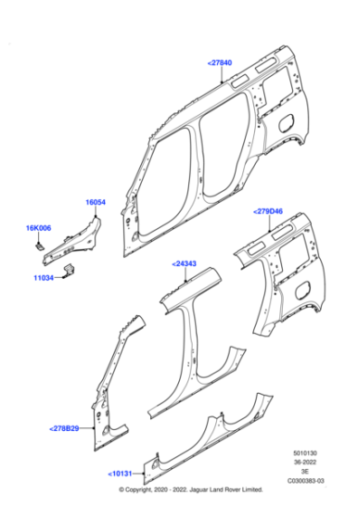 LR130631 - Land Rover Apron - Front Fender