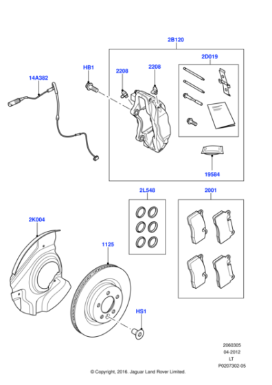 LR038154 - Land Rover Caliper