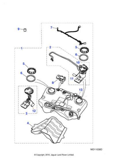C2S17850 - Jaguar Fuel tank