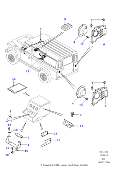 LR009081 - Land Rover Bracket - Housing Mounting
