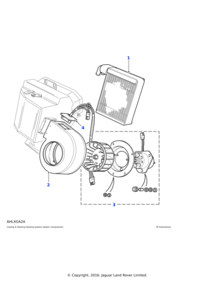 JGK100170 - Land Rover Harness blower-heater