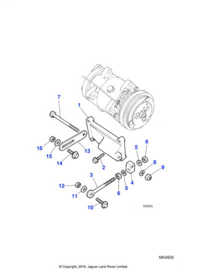 FB110071J - Jaguar Washer faced bolt
