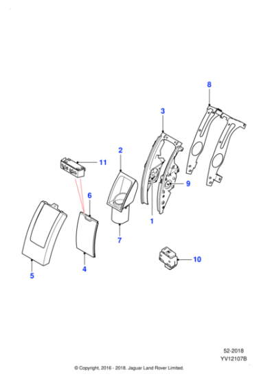 C2D25568PVJ - Jaguar Chiller stowage door