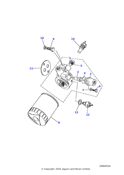 ETC4022 - Land Rover Adaptor-oil filter