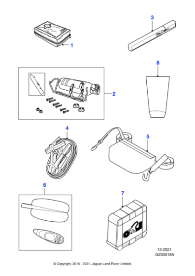 T2H50433 - Jaguar Tyre repair kit